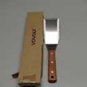 Professional Metal Spatula for Cast Iron Skillets and Flat Top Grills, Full Tang Wooden Handle,1.8mm Thick Stainless Steel Blade, Smash Burger Spatula Turner for Flipper, Cooking, BBQ, 4.7 x 2.7 Inch