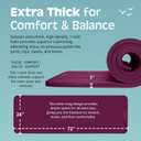 Retrospec Solana Yoga Mat 1" Thick w/Nylon Strap for Men & Women - Non Slip Exercise Mat for Home Yoga, Pilates, Stretching, Floor & Fitness Workouts