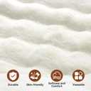 Fluffy Faux Fur Throw Blanket for Couch, Ultra Soft Plush Bubble Blanket - Perfect Christmas Birthday Gifts for Women Mom, Luxury Fuzzy Blanket for Sofa Bedroom,Machine Washable,50"x60",White