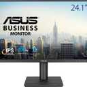 ASUS 24” Business Monitor (BE248QF) - WUXGA (1920x1200), IPS, 100Hz, Frameless, Speakers, Height Adjustable, Ergonomic Design, HDMI, Eye Care, VESA Wall Mountable