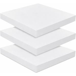 Frienda 3 Pack 3 x 20 x 20 Inch Upholstery High Density Foam Cushion Replacement Square Cut to Size Foam Couch for Chair Couches Padding Shipping Packing DIY Cosplay Projects