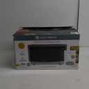 West Bend WBMW110S Microwave Oven 1000-Watts Compact with 6 Pre Cooking Settings, Time and Weight Defrost, Electronic Control Panel and Glass Turntable, Metallic