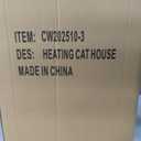 Heated Cat House for Outside Pets in Winter, Heated Outdoor Cat House Weatherproof, Insulated Cat Shelter with Heating Mat (21"*16.5"*22.5")