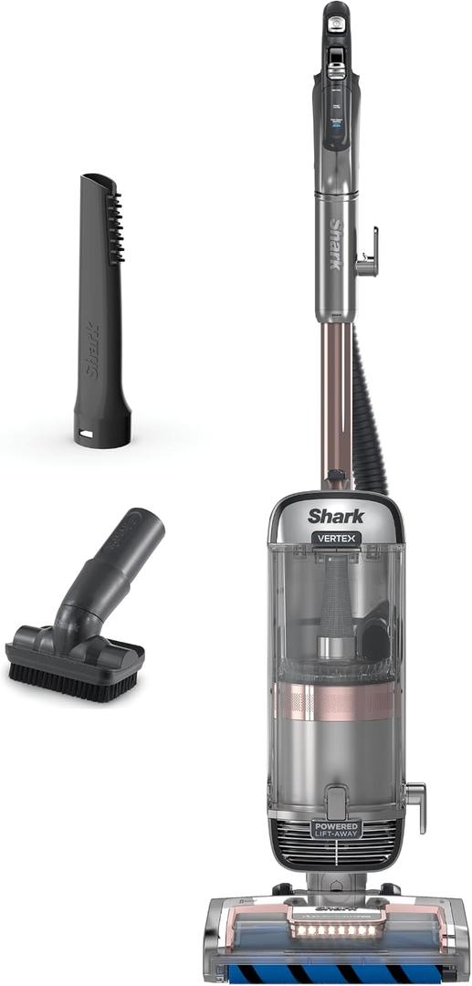 Shark Vertex Lift-Away Upright Vacuum, HEPA Seal, Silver/Rose Gold, AZ2002​
DuoClean & PowerFins, LED Lights, No Hair Wrap, Large Dust Cup Capacity, Pet Crevice Tool, Dusting Brush​
