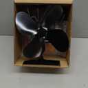 GALAFIRE 4-Blades Heat Powered Wood Stove Fan + Magnetic Thermometer, 122F Start Non Electric Eco Fireplace Fan for Gas/Pellet/Log/Wood Burning Stoves, Silent Operation, 2-Years, N429, Black