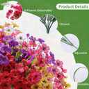 AGIRL 24 Bundles Artificial Flowers for Outdoor,Fake Flowers No Fade Plastic Faux Plants for Decoration Hanging Planters Outdoor&Indoor Garden Patio Porch Window Party Farmhouse