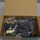 Flexi Hose Expandable Garden Hose with 8 Function Nozzle, 25FT - Lightweight Retractable Garden Hose, Water Hose - No-Kink Flexibility, 3/4 Inch Solid Brass Fittings and Double Latex Core (Black)