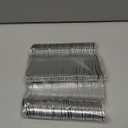 Qeirudu 4 Inch Silver Plastic Mini Spoons, 100 Pack Heavy Duty Small Tasting Spoons for Party Dessert Shooters, Appetizers, Ice Creams, Food Samples, Puddings