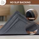 Non Slip Bath Mat, Heavy Duty Absorbent Quick Dry Bathroom Rugs, Upgrade Rubber Ddging Washable Bathroom Floor Mats Fit Under Door Bathtub Shower Room, Brown 24x16