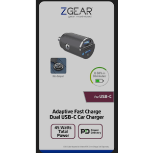 Zgear 45 Watt Dual USB-C Car Charger