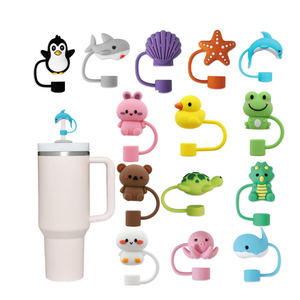 14Pc Straw Cover for Stanley Cup, Silicone Straw Topper for Stanley Cup 30&40oz with Tumblers, 10mm 0.4in Lid Accessories (Reusable)