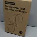 AquaJoyer Poolside Pool Leaf Skimmer Net Holder, Above Ground Pool Pole Hanger, Above Ground Pool Accessories,Adjustable Telescopic Pool Pole Hooks,Pool Brush Hanger Tool Pool Equipment [Patented]