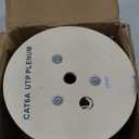 TSCables | Cat6A Plenum (CMP) 1000ft, 750Mhz, PoE++ (4PPoE) | 100% Solid Bare Copper | 23AWG Unshielded Twisted Pairs (UTP), Easy Identification (White, 1000ft)