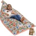 HUDDLE Original Cover for Stuffed Animal Bean Bag Storage (No Filler) XL Designer Beanbag Chairs for Kids & Adults | Instant Clutter Clear for Stylish Moms - 100% Cotton Canvas Chair Cover Boho Floral