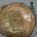 Rattan Fruit Basket for Serving Woven Bread Tray for Cake Kitchen Counter Table Natural (11.8inch D x 3.5inch H)