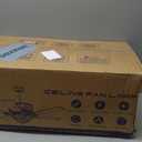 50 Inch Outdoor Waterproof Ceiling Fan with Light and Remote Control  Tropical Ceiling Fan with Palm Leaf Blades, LED Dimmable 6-Speed Settings, Tiffany Fan Light Fixture for Outdoor Patio, Gazebo