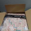 befbee 6×9 Area Rug for Living Rooms, Stain Resistant Neutral Washable Rugs for Dining Rooms, Floral Vintage Non-Slip Thin Large Size Area Rugs,(Pink)