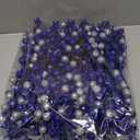 48 Pcs Christmas Glitter Berry Stem 8 Inch Blue Silver Artificial Holly Berry Pick and Spray Christmas Tree Filler Branche Ornament for Xmas Decor Wreath Craft