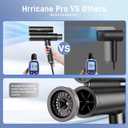 Hurricane Pro Professional Hair Dryer, Unique 216,000 RPM Dual Brushless Motor | Ionic Blow Dryer for Salon & Home Use | Compact, Lightweight & Quiet Travel Hair Dryer with 3 Speeds
