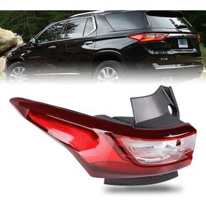 Lochnchn Led Tail Lights Assembly Compatible with Chevy Traverse 2018 2019 2020 2021 Left Driver Side Taillight Rear Lamp with Bulb Replacement 84618033 GM2804130