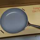CookinCraze Nonstick Ceramic Frying Pan 10" Non Toxic Cooking Skillet for Eggs Pancakes & Stir Fry, Even Heat Distribution, PTFE/PFOA/PFAS Free, All Cookops Compatible, Stainless Steel Handle, Cream