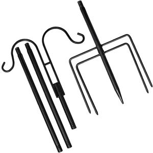 Garden Shepherd Hook for Solar Lights Hanging Plants Height Detachable Design for Easy Storage for Weddings Camping and Garden Decor