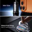 Upgraded 125W Car Charger USB C Super Fast Charging, [PD65W & QC60W][All Metal] MRGLAS Cigarette Lighter Car Charger, RV Car Electronics Accessories for iPhone 17 Pro Max iPad Samsung S25 Pixel 10