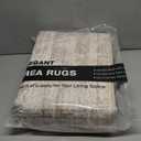 Soalmost 5x7 Area Rugs Beige Low Pile Indoor Washable Trendy Faded Style Rugs for Bedroom Living Room Dining Room Foldable Non-Slip Thin Print Home Office Mat