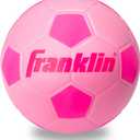 Franklin Sports Kids Foam Soccer Ball - Mini Soft Foam Youth Soccer Ball - Indoor + Outdoor Toy Soccer Ball for Kids - Probrite 6.5" Mini Foam Ball - Soft Backyard + Practice Toy Ball - Pink