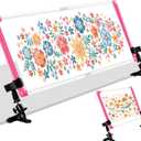 XEmbro Large Embroidery Scroll Frame, Adjustable Cross Stitch Scroll Frame, Plastic Clip Frame for Embroidery, Punch Needle Frame Scroll Frames for Cross Stitching, Needlework(34.6 x 14.2 Inches)