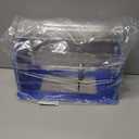 Leinuosen Acrylic Raffle Drum, 13 x 10.6 x 7 Inches Holds 1500 Tickets, Clear Raffle Tickets Box with Handle, Transparent Spinner Cage for Games, Party Activities(Hexagon, Dark Blue)