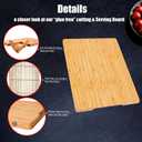 XL Bamboo Cutting Board with Handle – Extra Large Wood Chopping Board for Meat, Cheese, Serving – TRULY Glue-Free, Pre-Oiled Kitchen Boards 21.7"X14"/ 55x36cm - Dishwasher Safe [New 2026 Upgrade], 17"L x 12"W