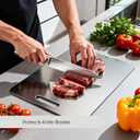Titanium Cutting Board for Kitchen  Durable 13"x9" Metal Chopping Mat, Easy to Clean, Dishwasher Safe, Hygienic & Crack Resistant