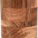 2 x NIRMAN Acacia Wood round wooden storage jar with Lid for Keeping Cookies, Coffee, Flour, Sugar, Rice & Other Dry Foods (4.5" x 4.5" x 6")