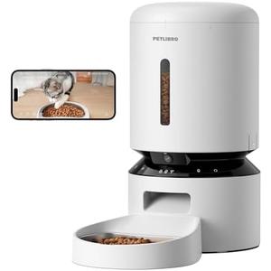 PETLIBRO Automatic Cat Feeder with Camera, 1080P HD Video with Night Vision, 5G WiFi Pet Feeder with 2-Way Audio, Low Food & Blockage Sensor, Motion & Sound Alerts for Cat & Dog Single Tray