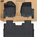 Floor Mats for F150 Ford 2015-2025 2026 and F150 Lightning 2022-2025 2026 SuperCrew with Bucket Seats(Without Rear Fold Flat Storage Box), Custom Fit TPE All Weather Floor Liners