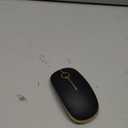 VssoPlor Wireless Mouse, 2.4G Slim Portable Computer Laptop Mouse with Nano Receiver Quiet Silent Optical Mice for Notebook, PC, Laptop, Computer-Black and Gold
