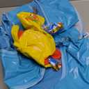 EZIGO Baby Pool Float with Canopy UPF50+ Sun Protection, Inflatable Kids Pool Floats with Ocean Animal Toys for Baby 6-36 Months, Infant Swimming Float with Adjustable Safety Seat for Boys Girls (blue)