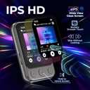 64GB Clip on MP3 Player with Bluetooth 5.3, Built-in Speaker, 2" HD Touchscreen, FM Radio, Voice Recorder, Portable Music Player for Running, Gym, Shuffle Audio Video, Up to 128GB MicroSD Card