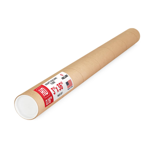 3" x 36" Heavy-Duty Reinforced Cardboard Mailing Tube, Pack of 1 Tube with 2 Caps – Secure USPS Approved – Great for Shipping and Storing of Prints, Artwork, Posters or Documents
