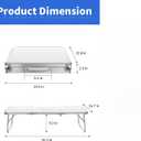 Moosinily Small Camping Table 35.2 inch Folding Picnic Table Foldable Low Camp Table Portable Short Aluminum Outdoor Floor Short Beach BBQ White 35.215.7 inch
