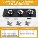 599-294 Heater A/C Control Switch,Front Climate Control Module Compatible with 2008-2021 Chevrolet Express 1500 2500 3500, 2009-2023 Express Cargo Express Pasajeros,2008-2021 GMC Savana, OE # 599-294