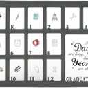 GMFrames School Years Picture Mat Pre-K to 12 Graduation School Photo Mat with no Frame for Kindergarten to 12th Grade,Fits Any 11x14 Picture Frame Grey