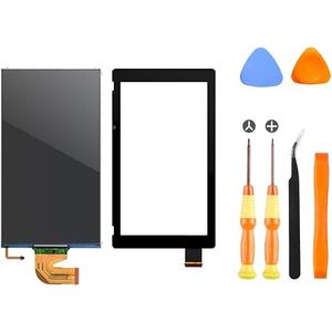 Replacement LCD Screen and Digitizer Touch Screen Set for Nintendo Switch 2017 HAC-001(Remove The 2 Sides Film Before Installation)(Not Included Adhesives)