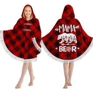 Warmstorey Poncho Wearable Blanket Mama Hooded Blanket Birthday Gift for Mom  Cozy Gift from Daughter, Son, Or Husband