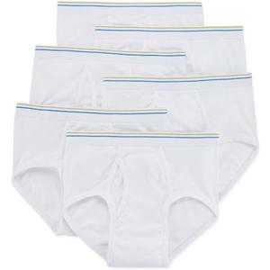 Stafford 6 Pair Blended Cotton Full-Cut Briefs (XX-Large), White