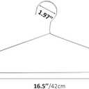 16.5" Heavy Duty Extra Wide Stainless Steel Coats Hangers, Strong Durable Metal Hanger for Heavy Garments, Sturdy Metal Rack for Shirts Jackets Trousers Pants Slack, 20 Pack, Silver