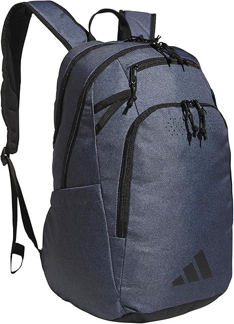 adidas Defender 5 Team Sports Backpack (33L) Durable Large Athletic Gym Laptop Travel Bag, Twill Onix Grey/Black, One Size