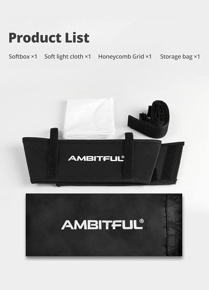 AMBITFUL 14" x 11.6" LED Video Light Diffuser with Honeycomb Grid for LED Panel