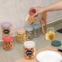 Lulonpon 8 Pack 10 oz Mason Jars with Lids - Airtight Glass Storage Containers for Overnight Oats, Snacks & Meal Prep | Includes 16 Labels, 2 Spoons + Marker (Multicolor)